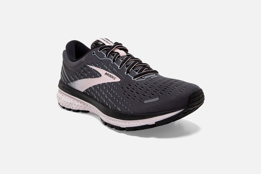 Ghost 13 Road Brooks Running Shoes NZ Womens - Black/Pink - LMRKNT-385